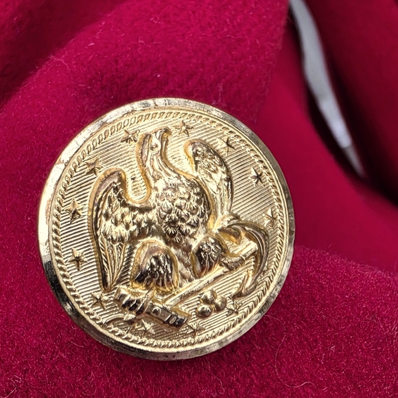 Vintage Long Red 100% Wool Coat Double-Breasted Utilitarian Corpcore Medium - Picture 8 of 16